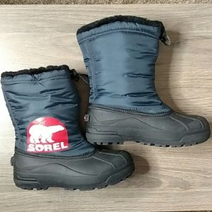 Sorel Snow Commander Blue Red Youth Snow Boot